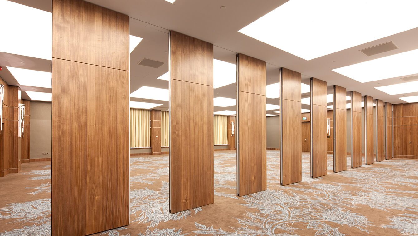 Movable partition installation in a commercial space